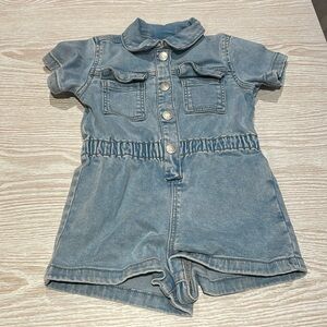 Zara kids Jean button up romper 9-12 mths